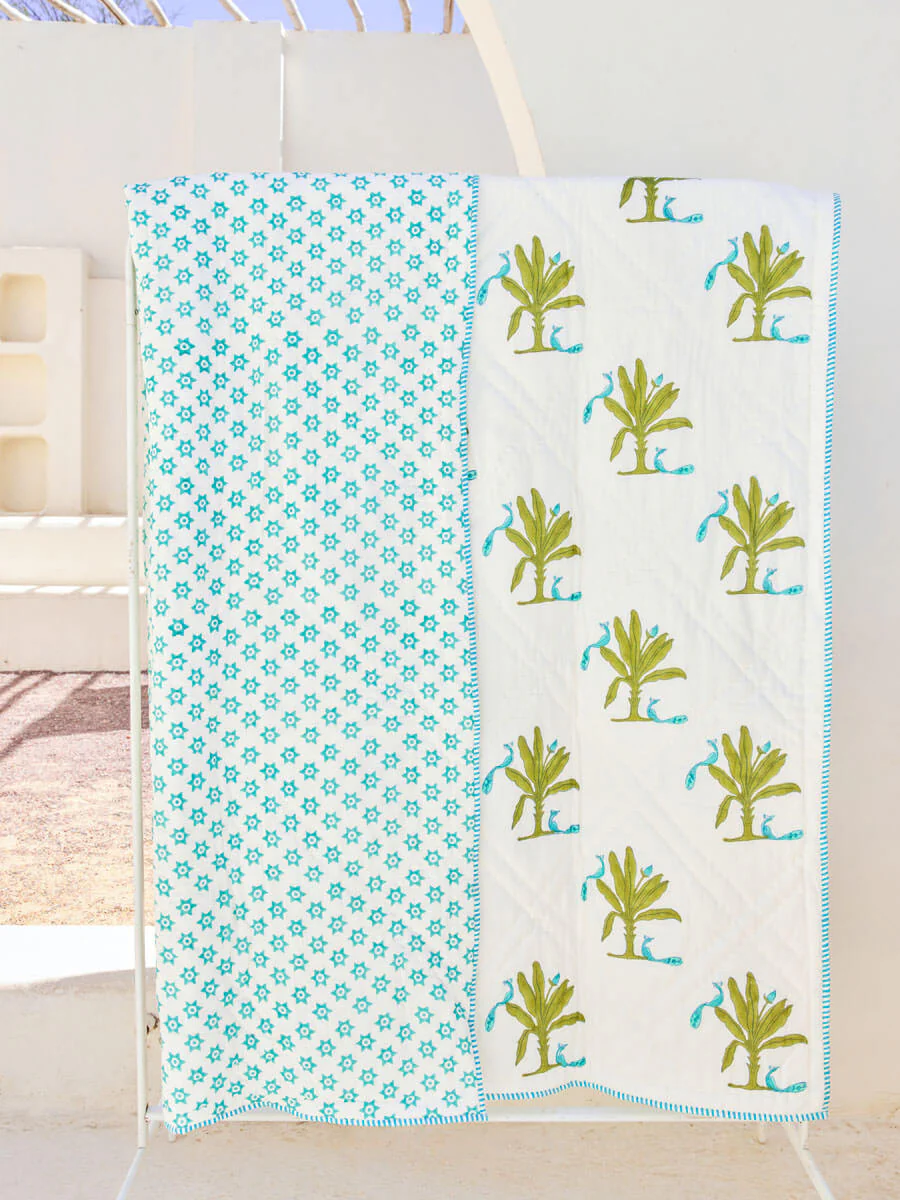 Hand Block Printed Cotton Quilt