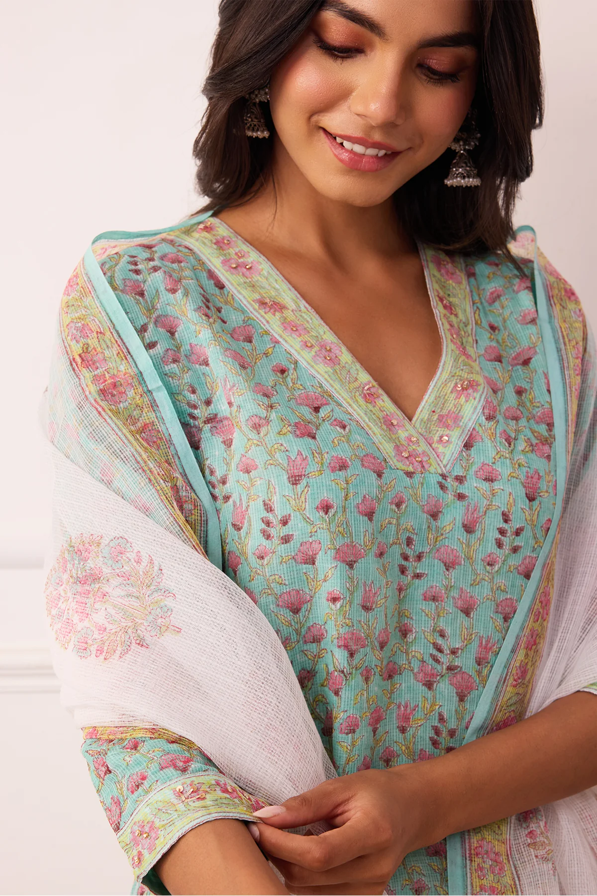 Firdaus Red Kurta Set - Set of 2